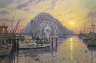 Morro Bay Sunset by Thomas Kinkade