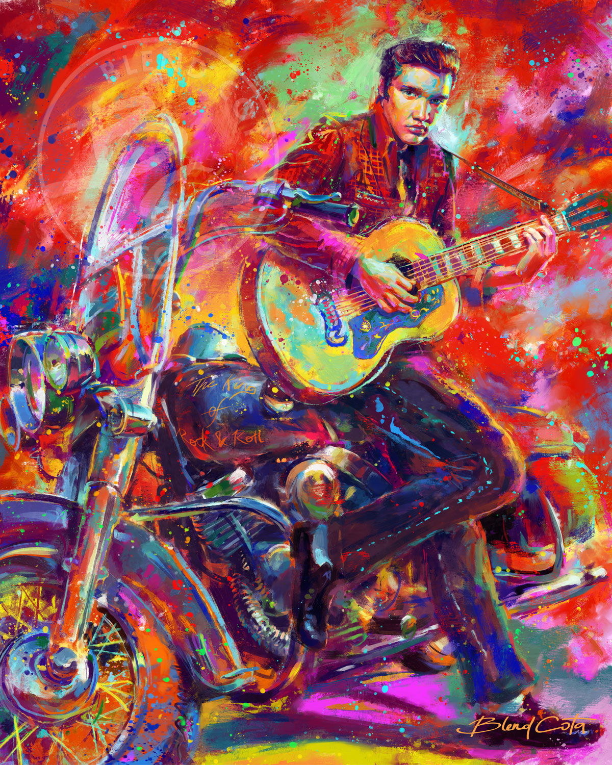 Elvis Presley King Of Rock and Roll - Lunanewworld - Digital Art,  Entertainment, Music, Rock & Roll - ArtPal