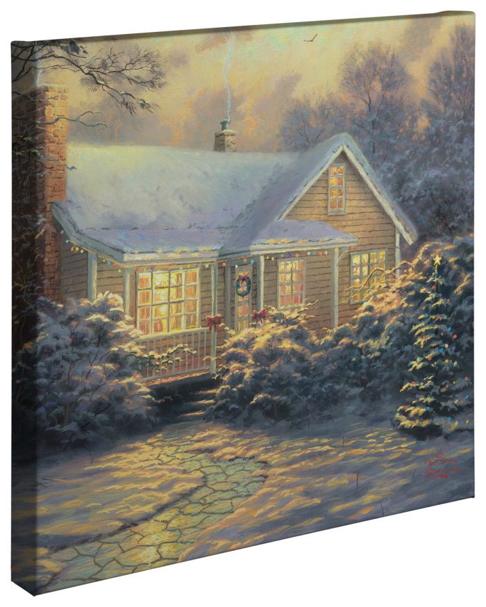Christmas Cottage – 20″ x 20″ - LightHouse Galleries