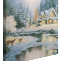Thomas Kinkade Flags Over the Capitol 20 x 20 Gallery Wrapped Canvas 