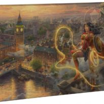 Wonder Woman 14 x 14 Wrap Canvas Thomas Kinkade Studios Batman Superman 