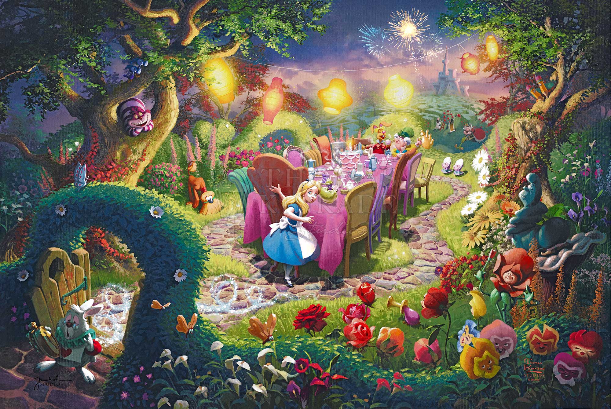 Talking Tables Truly Alice Mad Hatter Scene Setter Signs For A Tea Party Or Wedding, Multicolor (8 Pack