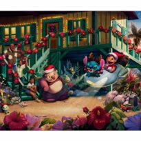 Lilo and Stitch Aloha Christmas 24X30
