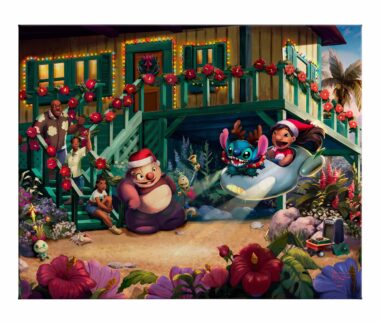 Lilo and Stitch Aloha Christmas 8X10