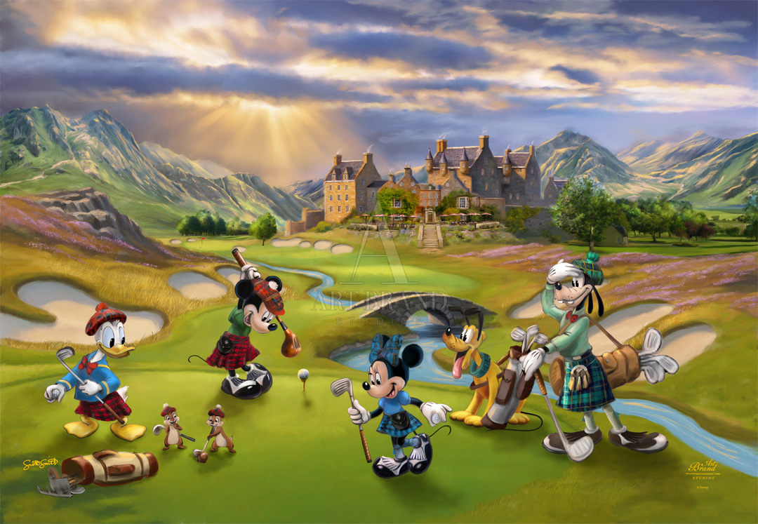 Mickey and Minnie Scottish Golf Outing